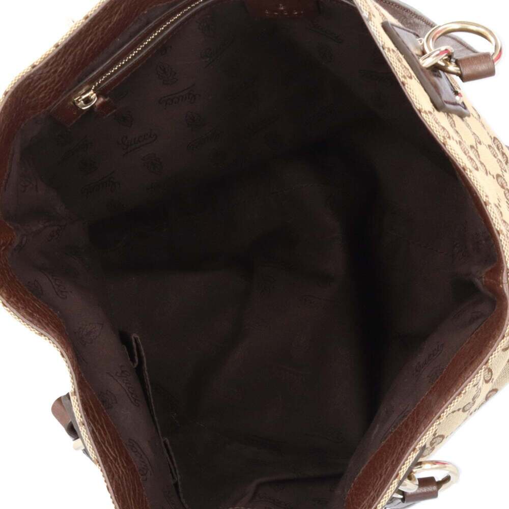 GUCCI Authentic Brown Canvas Tote Bag - Picture 6 of 10